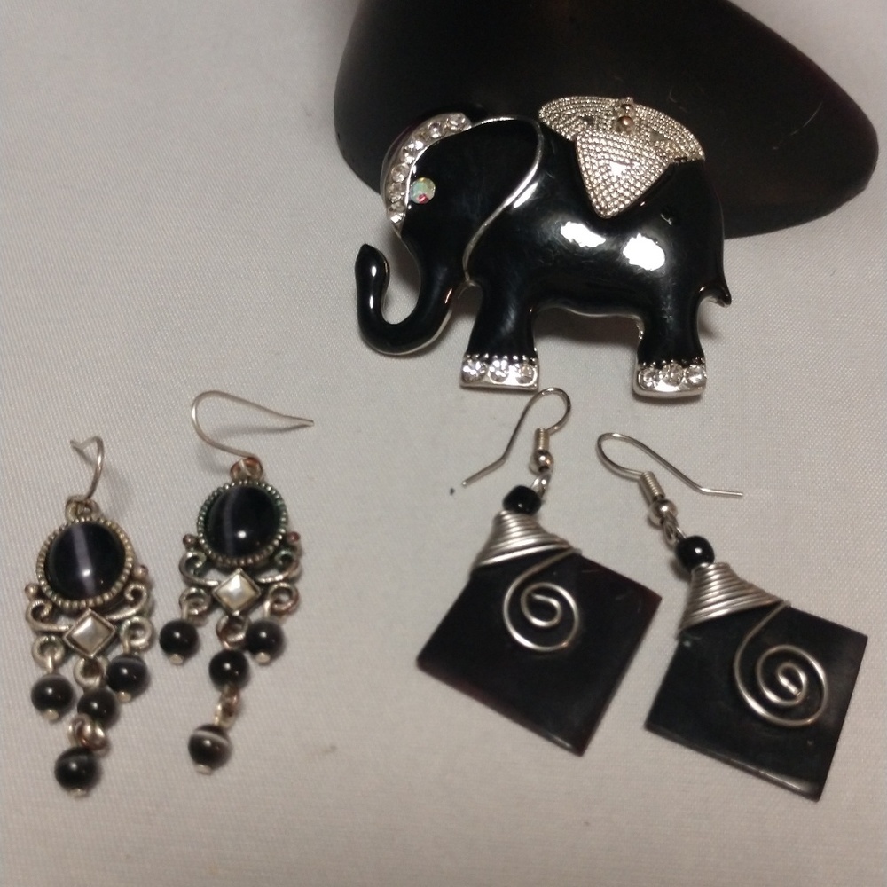 Elephant Ring and earring set